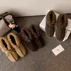 Zapatos Planos de Algodón con Lazo para Mujer 2026 Nuevo Estilo de Invierno Forrados de Felpa Cálidos Suela Suave Zapatos Mary Jane Peludos
