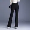 Pantalones acampanados elegantes de cintura alta para mujer, nuevos para primavera y otoño 2026, corte ajustado, adelgazantes, sin arrugas, informales de campana.
