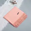 Cachecol Transfronteiriço para Mulheres, Xale de Outono e Inverno, Xale de Cor Sólida de Dupla Utilização Imitação de Caxemira, Aparência Sofisticada, Cachecol Versátil, Toque de Luxo Leve e de Alta Qualidade