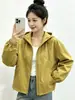 Chaqueta corta coreana súper elegante para mujer, nuevo modelo 2026, popular este año, cortavientos con capucha