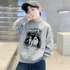 Moletom Infantil Primavera e Outono 2025 Novo Estilo Top Quente Infantil Roupa Estilosa para Meninos Roupa de Bebê Inverno com Lã