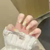 Parches de Manicura Hechos a Mano para Otoño e Invierno, Uñas Postizas, Uñas Largas, Blanqueamiento 10 Piezas de Uñas Portátiles Ojo de Gato de Cristal, Gama Alta