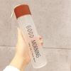 Copo de Água de Vidro Personalizado Verão Aparência Elegante Simples Fresco Fosco Sorriso Transparente Portátil