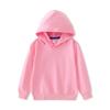 Moletom com Capuz Infantil 100% Algodão Felpudo Primavera e Outono Cor Sólida Manga Longa Pulôver Roupa Infantil Atacado Exportação Moletom Infantil