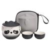 Conjunto de Chá de Viagem Criativo de Panda Portátil para Exterior Expresso Uma Panela Duas Xícaras Atividades de Negócios Acompanhamento Presente Personalização