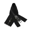 YKK No. 5 cremalleras metálicas cerradas de plata antigua, cabeza cuadrada, cobre blanco brillante, cremallera cerrada de color gunmetal brillante, antioxidación, para ropa, zapatos y bolsos