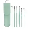 Kit de Limpador de Ouvido, Conjunto de Ferramentas Espirais de Aço Inoxidável para Limpeza de Ouvido, Conjunto de Seis Peças, Durável, Multifuncional, Ferramenta Portátil para Limpeza de Ouvido