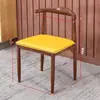 Cadeira Chifre de Ferro Minimalista Nórdica, Cadeira de Jantar Grande para Uso Doméstico, Cadeira de Restaurante com Encosto, Adequada para Restaurantes, Lanchonetes e Restaurantes de Hot Pot