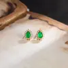 Aretes de Plata S925 Pureza Plata Art Source Diseño de Nicho de Gama Alta Forma de Gota de Agua con Fila de Diamantes, Elegantes Aretes Diarios para el Trabajo