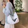 Bolsa tote para travessia de fronteira para homens e mulheres, bolsa de ombro para estudantes para aulas de reforço, bolsa de lona grande para cartas, bolsa transversal