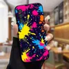Capa para Celular Samsung S25Ultra A17 Adequada para A07 Pintura Colorida com Tinta Salpicada S26 Capa Protetora S24TPU Fosco A06
