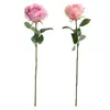 Flor de Rosa Única Simulada Estilo Europeo Sala de Estar Decoración del Hogar Decoración de Boda Rosa Rizada Guía de Camino Ramo de Rosas Simuladas