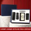 Conjunto de presente empresarial, incluindo um caderno e uma garrafa térmica, em uma caixa de presente, perfeito para presentear clientes corporativos, como uma lembrança comemorativa e personalizável com um logotipo.