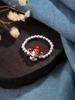Anillo Dios de la Riqueza femenino fútbol plata 999 anillo pequeño de cuentas de plata S925 anillo de cuentas de plata pura personalizado Regalo de Año Nuevo