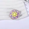 Broches Divertidos Temáticos de Inglés Europeo y Americano, Insignias Metálicas, Accesorios para Ropa, Pines de Solapa, Patrones Geométricos Redondos, Venta al por Mayor de Fábrica
