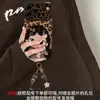 Pulsera de Niña con Estampado de Leopardo Adecuada para Funda de Teléfono Apple 17pm iPhone 15 Caricatura Linda 16 Silicona 18 Otoño Invierno 14