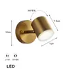 Lámpara de pared para habitación de hotel lámpara de noche lámpara de pared LED para dormitorio sala de estar simple moderna pasillo de escaleras rotación de 360 grados