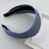 Diadema de cola de caballo con banda para el cabello grande, estilo retro azul a cuadros grises, con encaje cuadrado y bufanda, para niña dulce