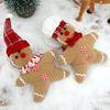 Criativo Natal Gingerbread Man Boneca Pingente Feriado Cartoon Doll Doll Pingente Árvore de Natal Decoração Acessórios Adereços