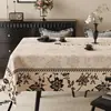 2026 Novo Estilo Luxo Leve High-End Retangular Impermeável e à Prova de Óleo Lavável Toalha de Mesa Estilo Retrô Toalha de Mesa para Mesa de Centro