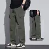 Novas Calças Juvenis da Moda com Múltiplos Bolsos, Corte Solto, Calças Casuais Masculinas, Estilo Primavera/Verão, Calças Cargo para Homens do Fabricante Original