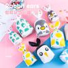 Floco de neve crocante saco de embalagem orelhas de coelho dos desenhos animados bonito biscoito biscoito saco lanche lanche saco saco de embalagem de nougat