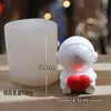 Molde de Yeso Aromaterapia Jazmín Clip para Salida de Aire de Coche Decoración de Coche Loto Colgante Molde de Silicona Hecho a Mano