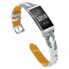 Adequado para Pulseira de Couro Fitbit Charge3 Charge3 Recorte Vazado Fina de Couro Pulseira Fina