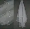 Velo de novia comercio exterior 1.5 blanco cremoso 2 capas peine para el cabello comercio exterior cuentas cosidas lentejuelas tocado accesorios de boda fabricante