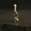 Pieza de Mano de Mono de Brazo Largo de Latón Mono del Zodiaco Artesanías de Tallado en Cobre Colgante para Bolso de Mono Coleccionable Antiguo