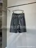 Shorts de Lana Nanyou Shenzhen para Mujer Primavera/Verano 2025 Nuevos Pantalones Casuales de Cinco Puntos con Pliegues de Cintura Alta