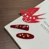 Accesorio Rojo Original para el Cabello de Año Nuevo, Pinza de Pelo de Felpa para Mujer, Pinza Lateral de Gama Alta, Pasador, Pinza para Flequillo, Accesorio para el Cabello