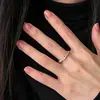 Anillo de Cruz Nudada Estilo Minimalista de Plata de Ley S925 para Mujer, Ajustable, Anillo de Dedo Índice Moderno y Versátil Venta al por Mayor
