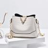 Bolso Cubo de Cadena 2022 Nueva Moda de Alta Gama Bolso de Hombro Cruzado Textura pu Patrón Cocodrilo Bolso para Mujer