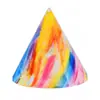 Área de Arte de Jardín de Infancia Lámina de Plástico PVC Adorno Colgante Transparente Creación Ecológica DIY Infantil Adorno Colgante Lámina para Pintar Forma de Cono Triángulo
