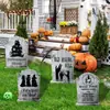 Placa Popular de Halloween Transfronteiriça, Placa Decorativa de Halloween em Forma de Lápide para Jardim Externo e Quintal