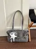 Bolsa tote transfronteiriça estilo coreano com estrelas e bolinhas, novo modelo 2026, bolsa de ombro simples de grande capacidade, bolsa de axila da moda para o dia a dia