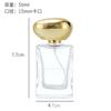 Venta al por mayor de 50 ml Botella de Perfume de Vidrio Transparente Espesada con Atomizador Bayoneta Botella de Perfume Transparente Botella de Vidrio
