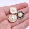Botones Plásticos Electroplateados al por Mayor para Abrigos de Peluche y Camisas de Mujer, Botones Redondos de Perla Diamantada de Alta Gama Estilo Pequeño Fragancia