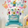 Balão de Bolo Grande em Pé Novo Decoração de Cena de Aniversário para Crianças, Meninos e Meninas Festa Feliz Fundo