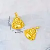 Colgante de aleación de cobre similar a los de las joyerías, con un Buda sonriente con incrustaciones de diamantes de estilo antiguo, un colgante de Buda barrigón de estilo chino femenino, accesorio de cadena para suéter