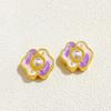 Accesorios de bricolaje con gotas de aceite de esmalte dorado y arena de alto color, calabaza de primavera rosa, nubes auspiciosas, cuentas de loto, accesorios