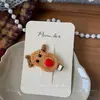 Nuevo Pasador de Tela Hecho a Mano Estilo Coreano para Niños, Lindo Moño Rojo, Pinza para Flequillo Lateral, Accesorios para el Cabello para Mujeres