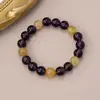 Nuevo Pulsera de Amatista Colorida con Cuentas de la Fortuna, Exquisita Pulsera de Bolas para Mujer, Pulsera Única de Regalo, Mayoreo
