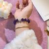 Pulsera de Piedra Natural Fuego Púrpura Nueve Diseño para Mujer Moneda de Oro Cuentas de Transbordo Pulsera de Piedra Amatista Regalo de Este Año