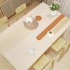 Simple Mat Geométrico de Cuero para Mesa de Comedor Lujo Ligero Impermeable a Prueba de Aceite Lavable PVC Mat Avanzado para Mesa Esterilla para Gabinete de TV Mantel
