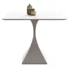 Mesa de Jantar Quadrada de Ardósia Estilo Italiano de Luxo Leve, Cadeira de Jantar Quadrada Comercial para Lazer, Móveis Domésticos para Apartamentos Pequenos, Mesa Quadrada Extra Grossa, Minimalista Moderno