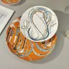 Série Oge Aijia Prato de Jantar Ocidental Prato Duplo Louça Doméstica Prato de Porcelana Óssea 8 polegadas 10 polegadas Pratos Caixa de Presente