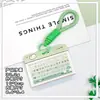 Portatarjetas de Teclado de Alto Valor Horizontal Abs Tarjeta de Identificación de Estudiante Tarjeta Escolar Portatarjetas de Agua Portatarjetas de Identificación para Hombres y Mujeres Cubierta Protectora Transfronterizo
