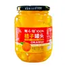 Pacote com 4 latas de pêssego em calda, pote grande de pêssego em calda 510g, laranjas em calda sortidas, preço de atacado negociável